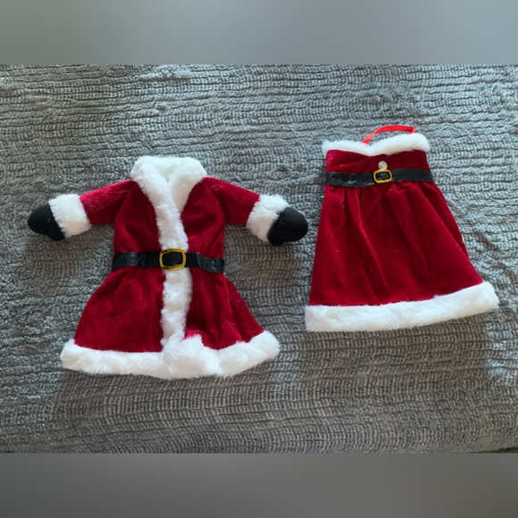 3/$10 NEW Mr. & Mrs. Claus wine bottle gift set Christmas Santa Covers SET - Picture 5 of 9